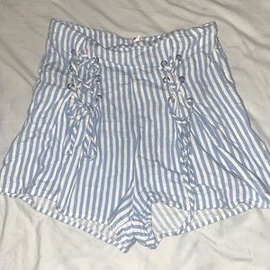high waisted striped shorts